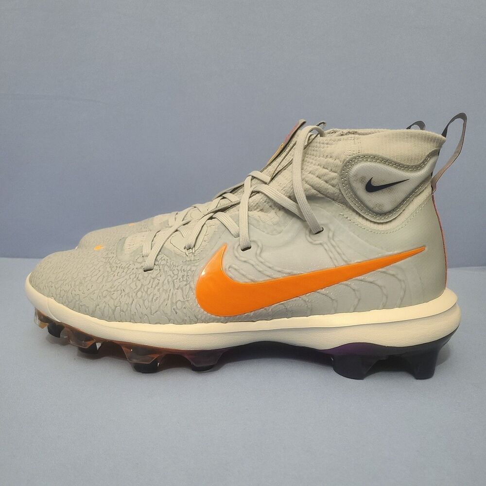 Nike Alpha Huarache NXT MCS Mid Mens Size 10 Baseball Cleats Silver HF1132-001